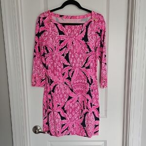 Lilly Pulitzer Sophie Dress In Coco Safari Purple Pineapple